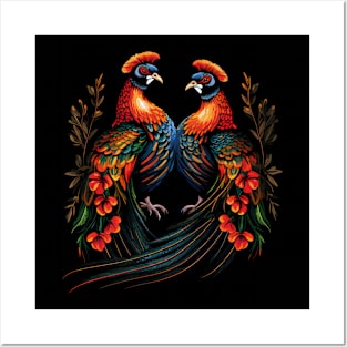 Pheasant Couple Valentine Posters and Art